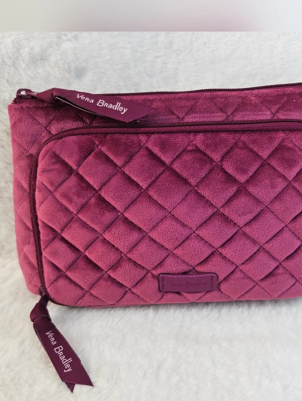 Vera Bradley Majestic Magenta Cosmetic Bag Organizer